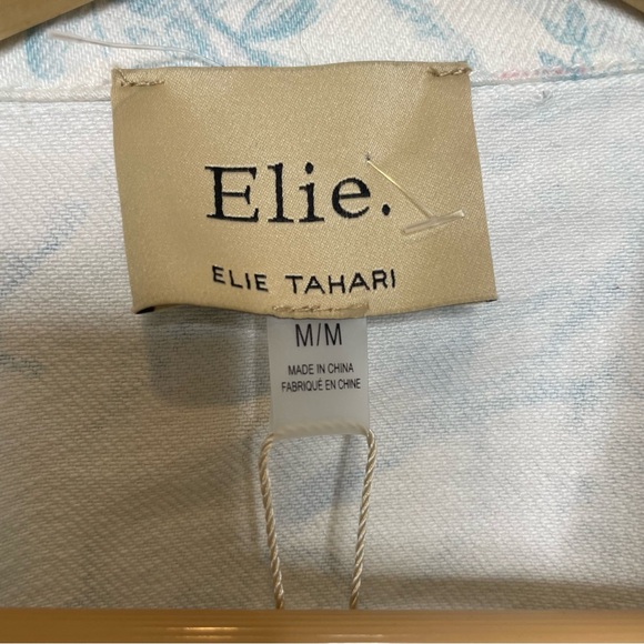 Elie Tahari Toile Cropped Denim Jacket - Size M - NWT - Picture 8 of 9
